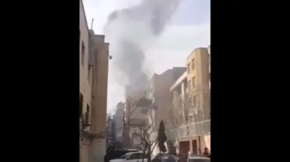 آتش سوزی در خیابان جمهوری + فیلم 