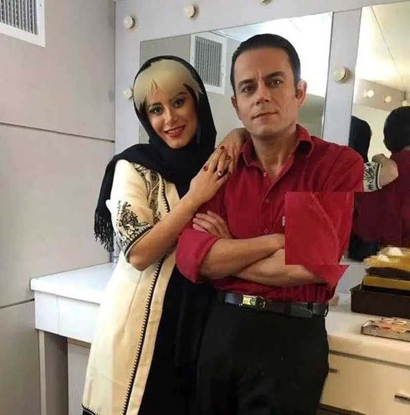 رحیم نوروزی با همسرش