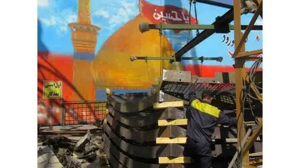 مراحل ساخت گنبد جدید حرم امام حسین(ع) 