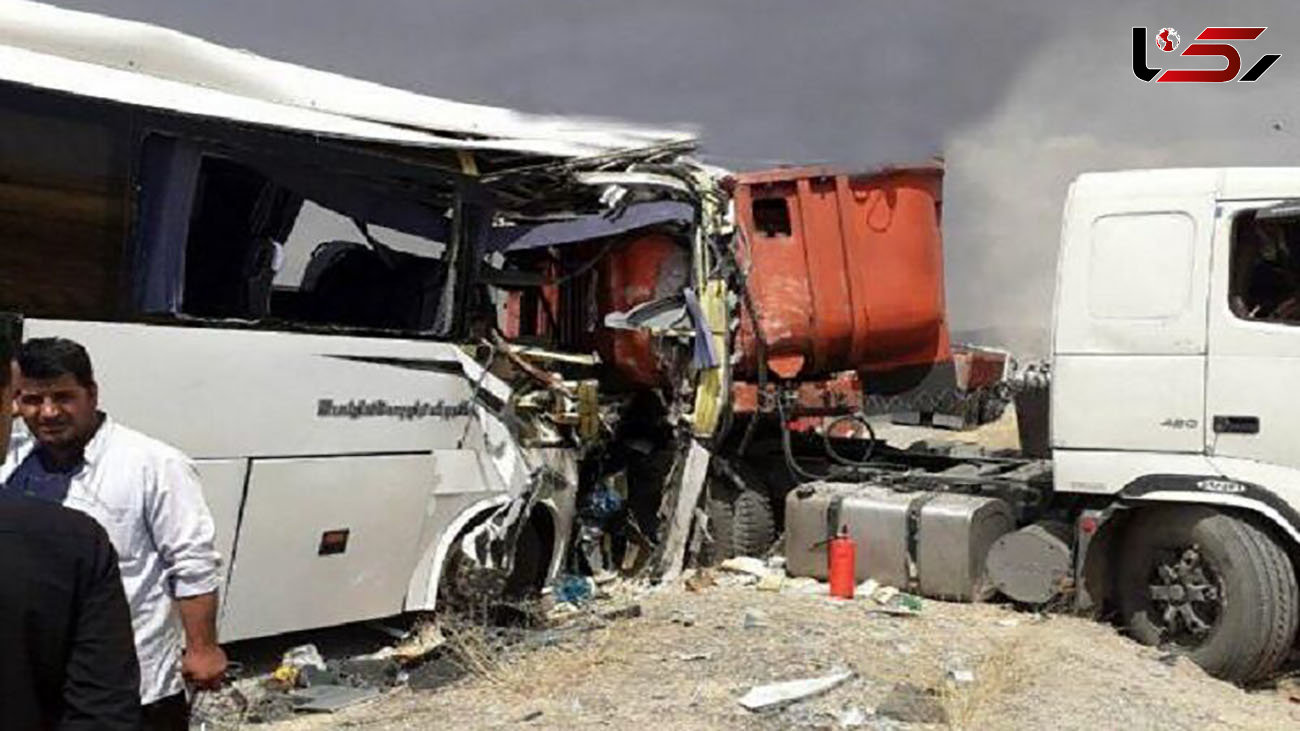 29 کشته و زخمی در تصادف اتوبوس زائران ایرانی با تریلی در ناصریه عراق + جزییات