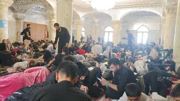 آخرین وضعیت زائران در صحن حضرت فاطمه و زهرا(س)
