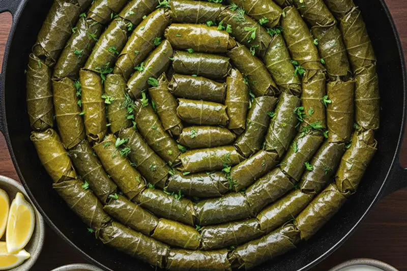 چیدمان دلمه_ها در قابلمه