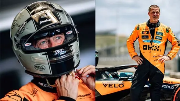 برد پیت در پشت فرمان مک‌ لارن فرمول یک؛ تجربه‌ ای شبیه لندو نوریس!