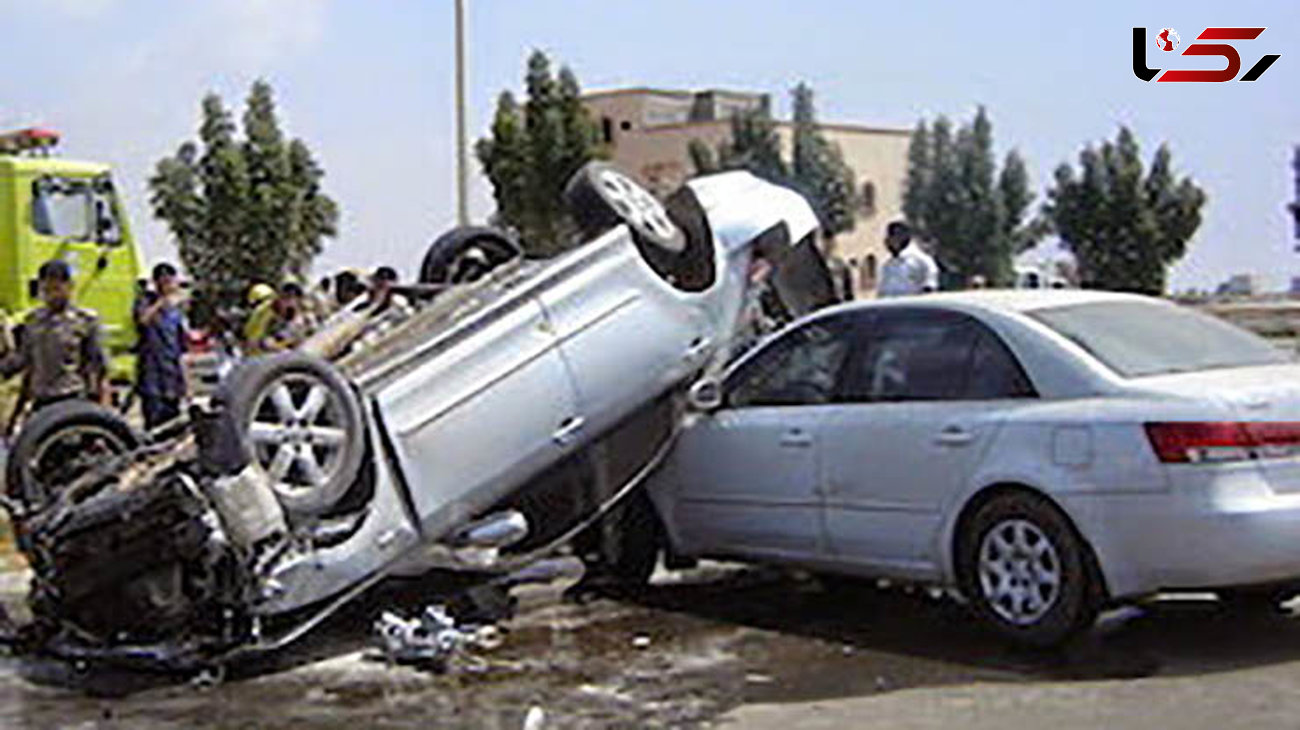 مصدومیت 8 مسافر با واژگونی خودرو در زنجان