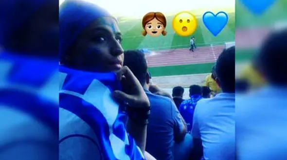 پیام تصویری یک دختر آبی درباره عکس خودش! / من سحر نیستم که خودسوزی کرد !