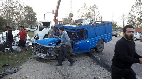 نیسان آبی رکورد دار واژگونی در روزهای بارانی