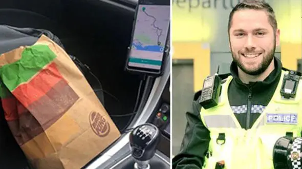 انتقاد از پلیس برای خرید همبرگر و توضیحات قانع کننده او+عکس
