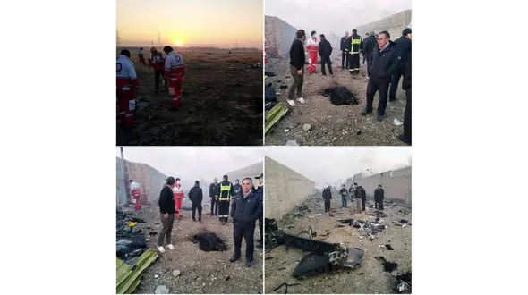 سقوط هواپیمای اوکراینی در نزدیکی فرودگاه امام تهران +فیلم و عکس