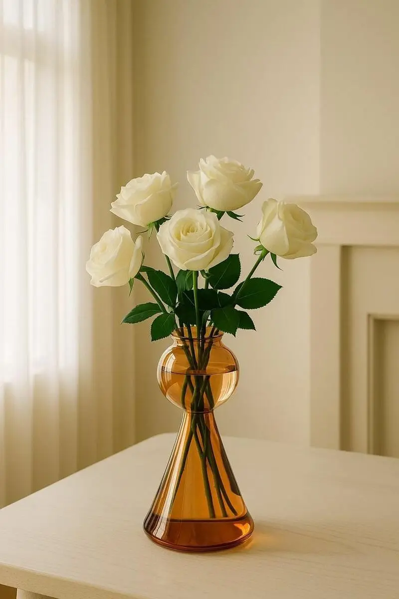 گلدان شیشه ای رومیزی جدید