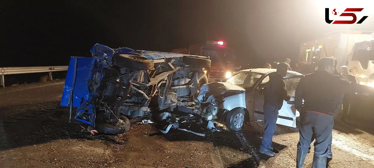 عکس های دلخراش  از مرگ زن و شوهر جوان در جاده شبستر 