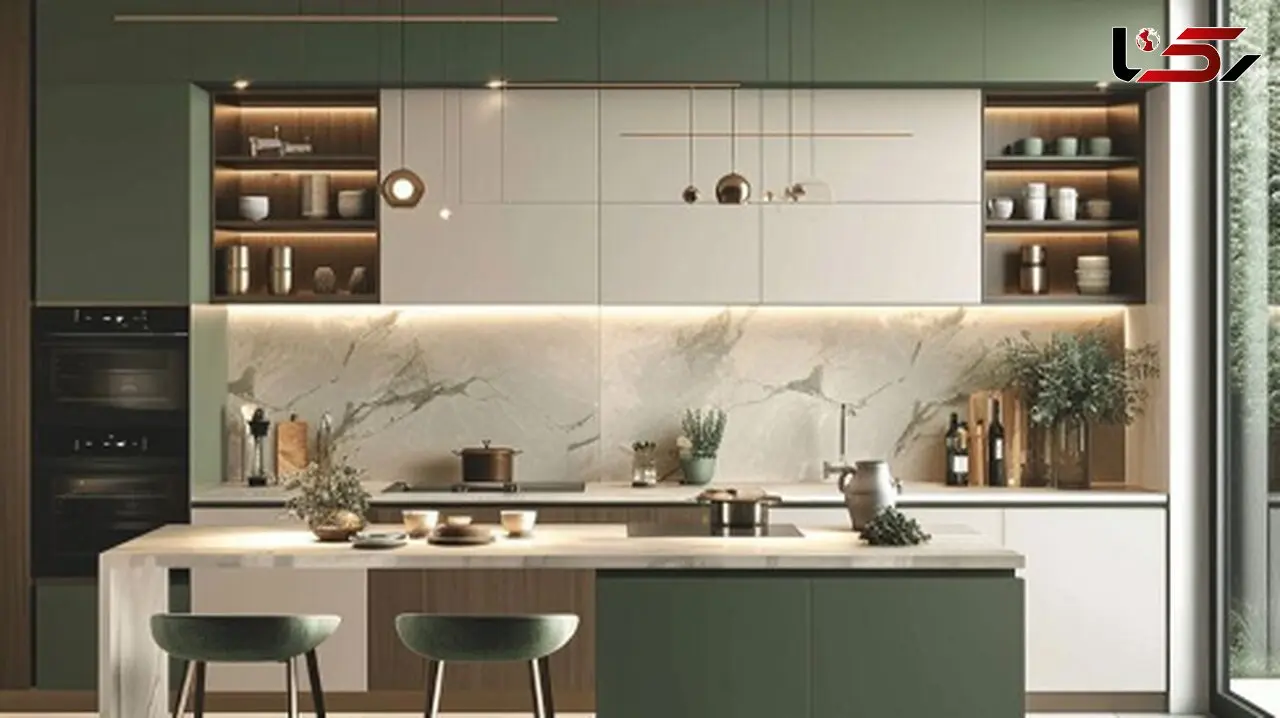 مدل‌ های مدرن کابینت سبز آشپزخانه؛ سبکی مینیمال و لوکس