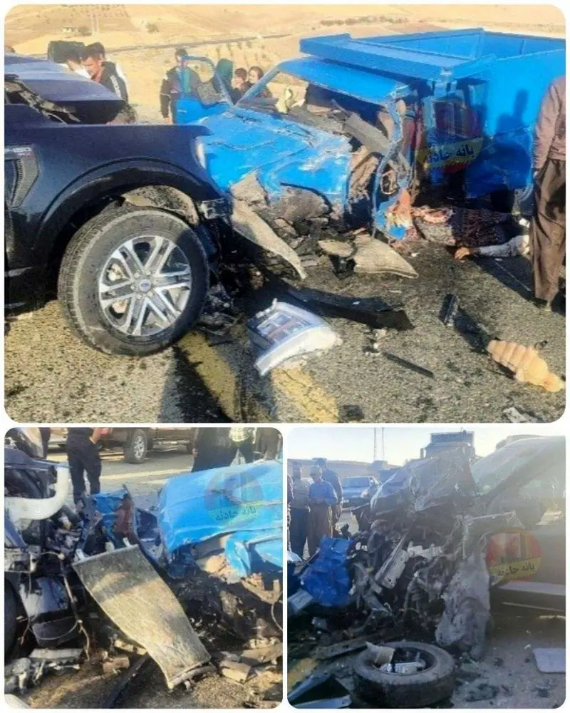 برخورد نیسان آبی و فورد آمریکایی ۱ کشته و ۶ مصدوم برجای گذاشت 