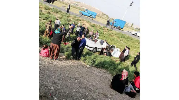 تصادف مرگبار پژو پارس با کامیون در بوکان +عکس