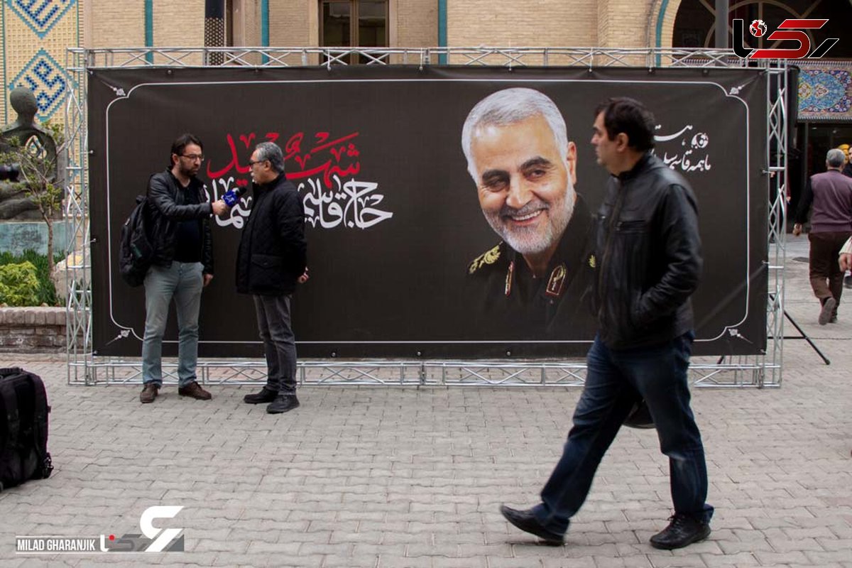 گفتگوی رکنا با بازیگران هنرمندان در مراسم تجدید میثاق  با سردار شهید قاسم سلیمانی + فیلم