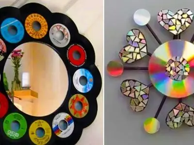 با سی دی‌ های قدیمی خانه‌ ات را خاص کن! جذاب‌ ترین ایده‌ های دکور + 15 مدل پیشنهادی