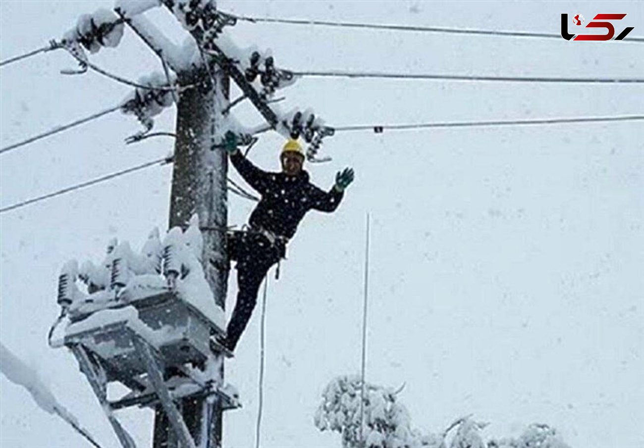 قطع برق ۶۰ روستا در لرستان بر اثر بارش سنگین برف 