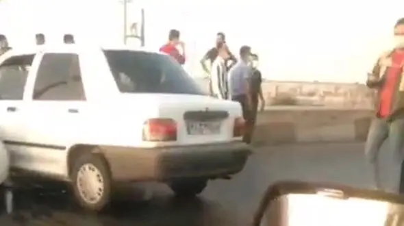 زنده زنده سوختن راننده فراری در تعقیب و گریز پلیس هرمز + فیلم صحنه 