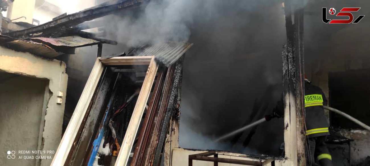 تلاش ۵۳ آتش نشان در پی آتش سوزی خانه ویلایی در رشت/به همراه فیلم و عکس 