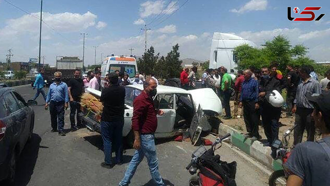 تصادف مرگبار 4 خودرو سبک و سنگین در آذربایجان شرقی