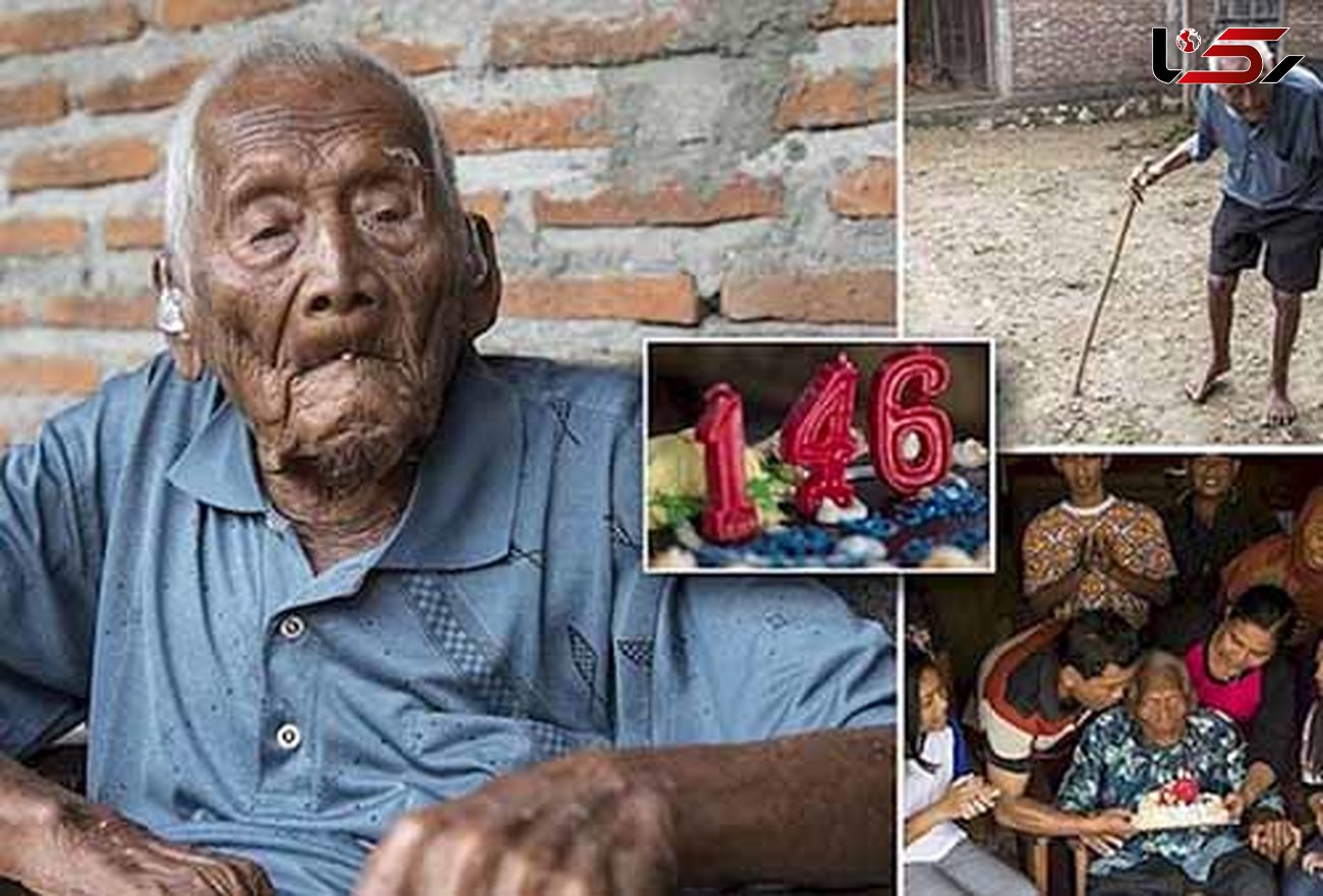 پیرمرد  146 ساله شمع تولدش را فوت کرد
