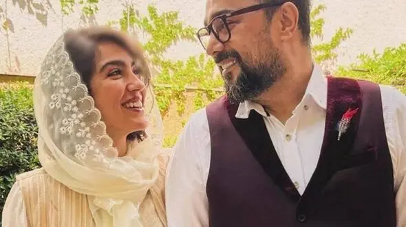 عکس یادگاری زوج تازه سینمای ایران با خانم بازیگر 