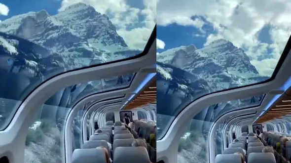 ببینید / سفر با قطار مسافربری در رشته کوههای راکی در کانادا + فیلم