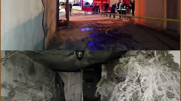 آتش سوزی اتاق فرار در کرمانشاه / نجات یک تن از میان شعله های آتش و دود