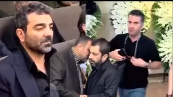 فیلم حضور پررنگ کمدین های سیاهپوش در مراسم ختم پدر عباس جمشیدی فر / ببینید