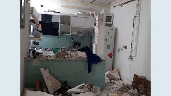 نشت گاز شهری موجب انفجار منزل مسکونی شد