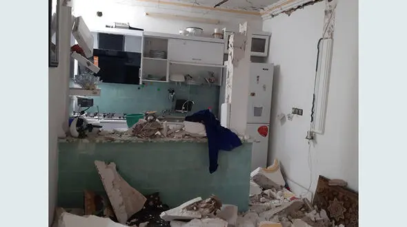 نشت گاز شهری موجب انفجار منزل مسکونی شد