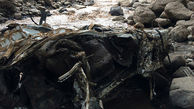 کشف خودروی خانواده مفقودی در سیلاب گلستان+عکس