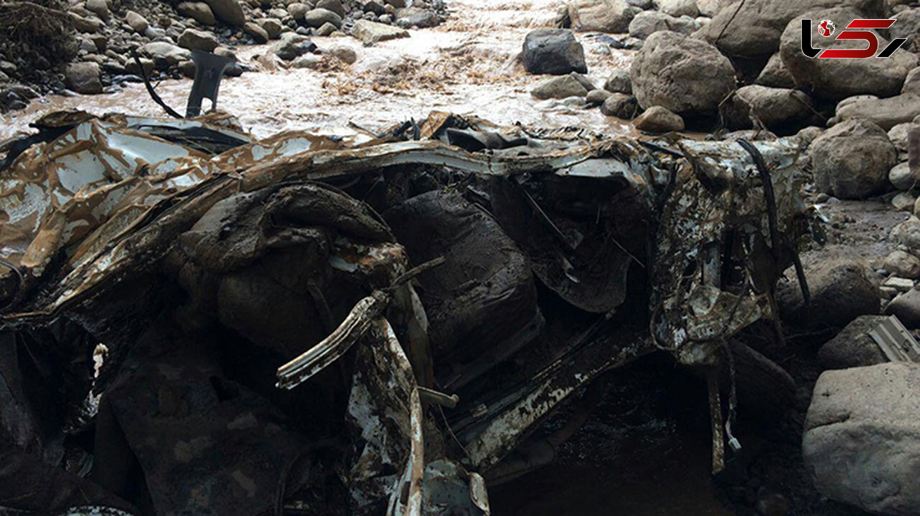 کشف خودروی خانواده مفقودی در سیلاب گلستان+عکس