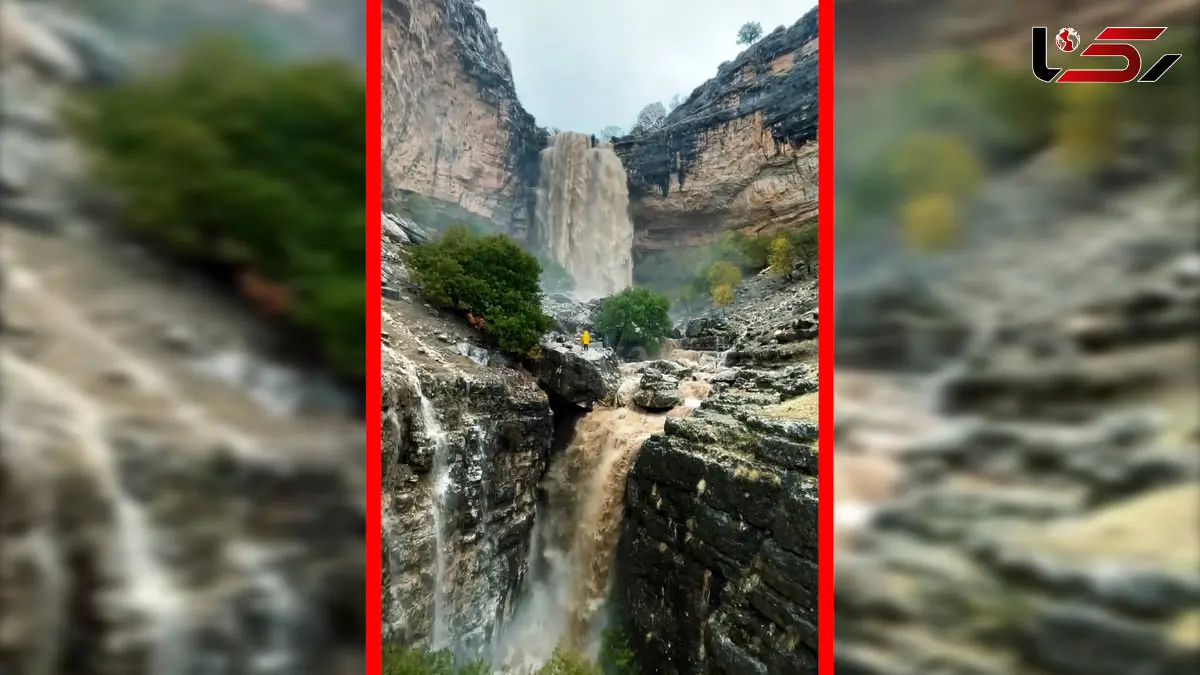 فیلم آبشار تخته چو پلدختر در روزهای بارندگی