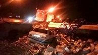 یک کشته و ۴ مصدوم در تصادف زنجیره ای محور نیشابور - مشهد