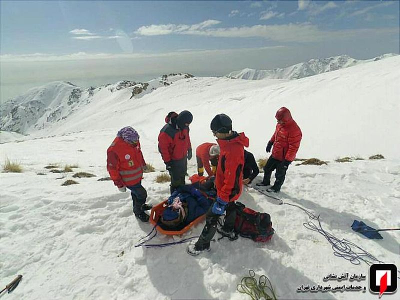 نجات سه کوهنورد از ارتفاعات توچال تهران 