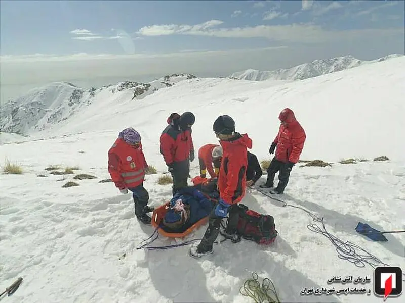 نجات سه کوهنورد از ارتفاعات توچال تهران 
