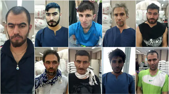 راهزنان بزرگراه های تهران 9 مرد خبیث بودند+عکس های متهمان