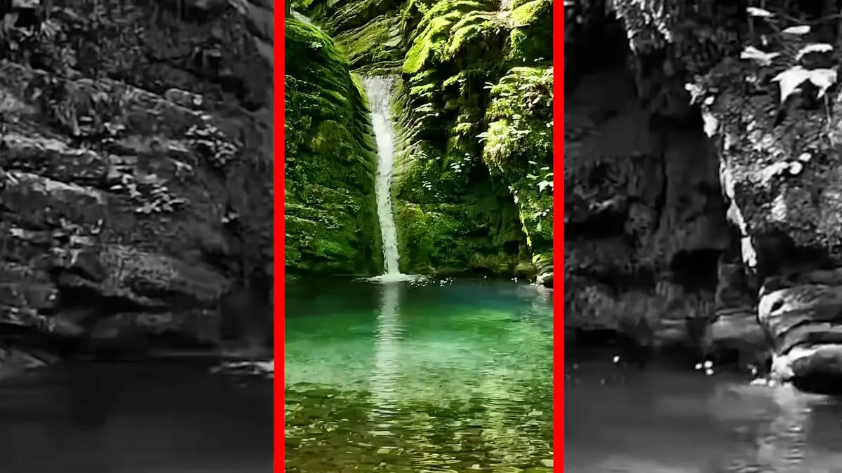 فیلم مناظر دیدنی آبشار کیامید در مازندران