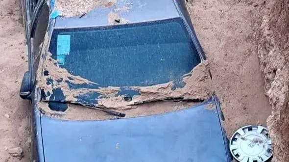 راز خودرو مدفون در سیرجان/ راز پشت پرده چه بود؟