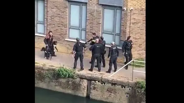 ببینید / کشتن سگ مزاحم و دستگیری صاحب سگ توسط پلیس لندن برای دفاع از حقوق شهروندی! + فیلم