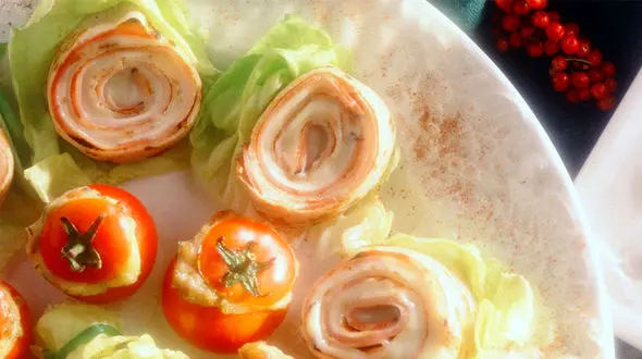 کرپ ژامبون مرغ خانگی یک فینگر فود فوری