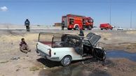 راننده وانت پیکان در شعله آتش سوخت / در اهواز رخ داد