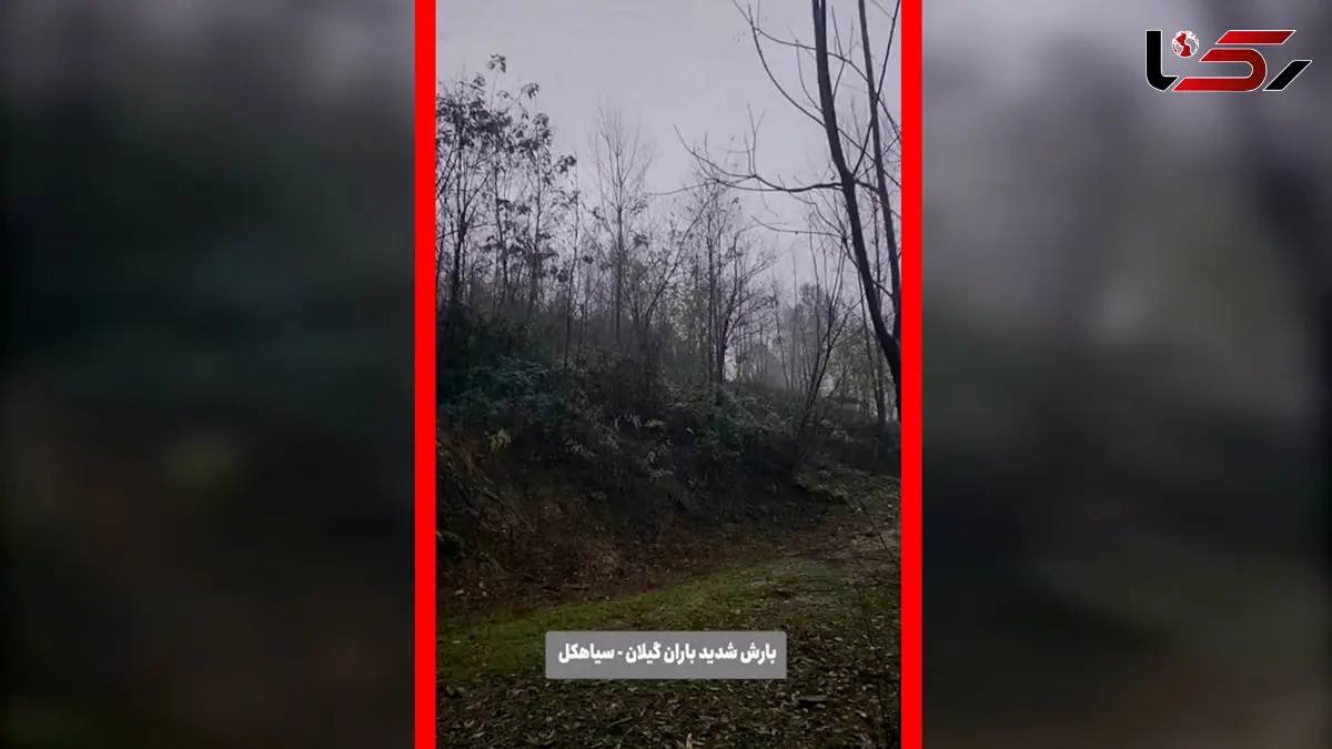 فیلم بارش شدید باران در شهرستان سیاهکل گیلان