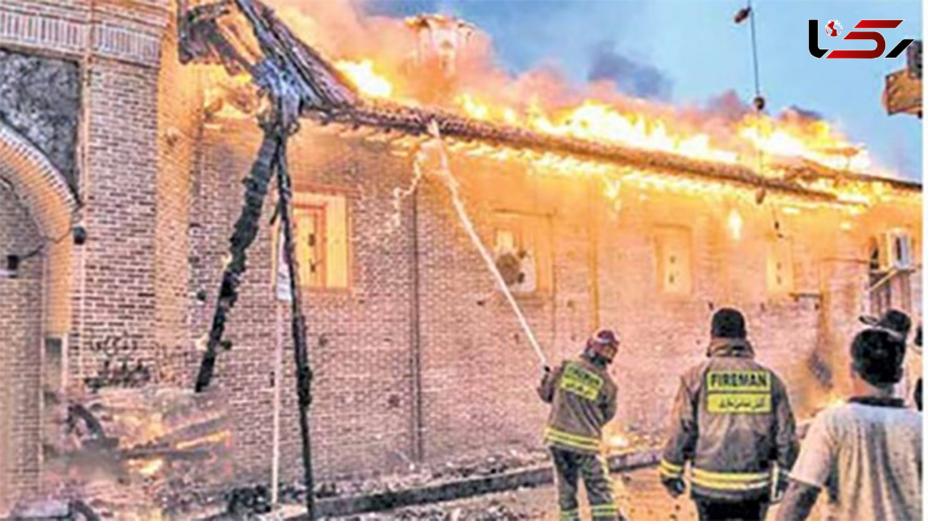 علت آتش سوزی بزرگ مسجد دیار علویان ساری + عکس و جزئیات