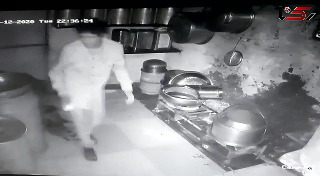 5 سارق یک رستوران به اندازه شکمشان دزدی کردند !+ فیلم /هند