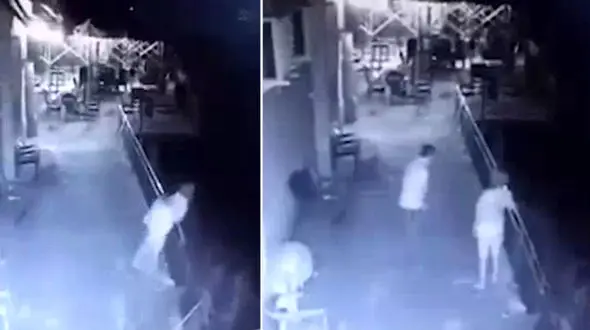 مرد شکاک همسرش را از بالای پل به پایین پرت کرد + فیلم