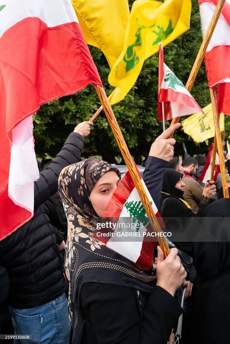 تظاهرات هواداران خشمگین حزب الله لبنان در حمایت از ایران