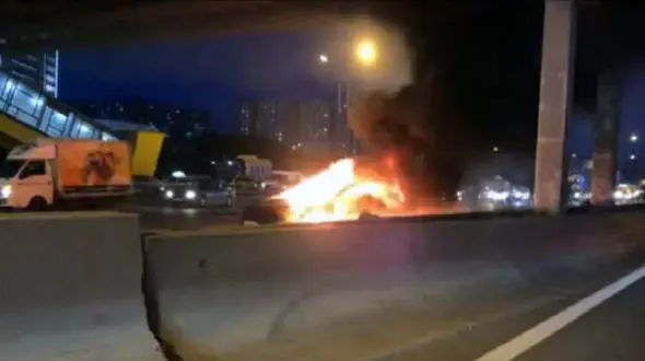 فیلم مرگ فجیع یک پزشک بخاطر قفل شدن در خودروی تسلا 
