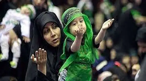 برگزاری مراسم شیرخوارگان حسینی در حرم حضرت معصومه در قم