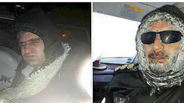 صورت یخ زده سرهنگ هنگام امدادرسانی در فیروز کوه+ عکس